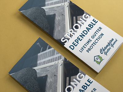 Champion Gutter Guard branding brochure design graphic design illustration marketing typography