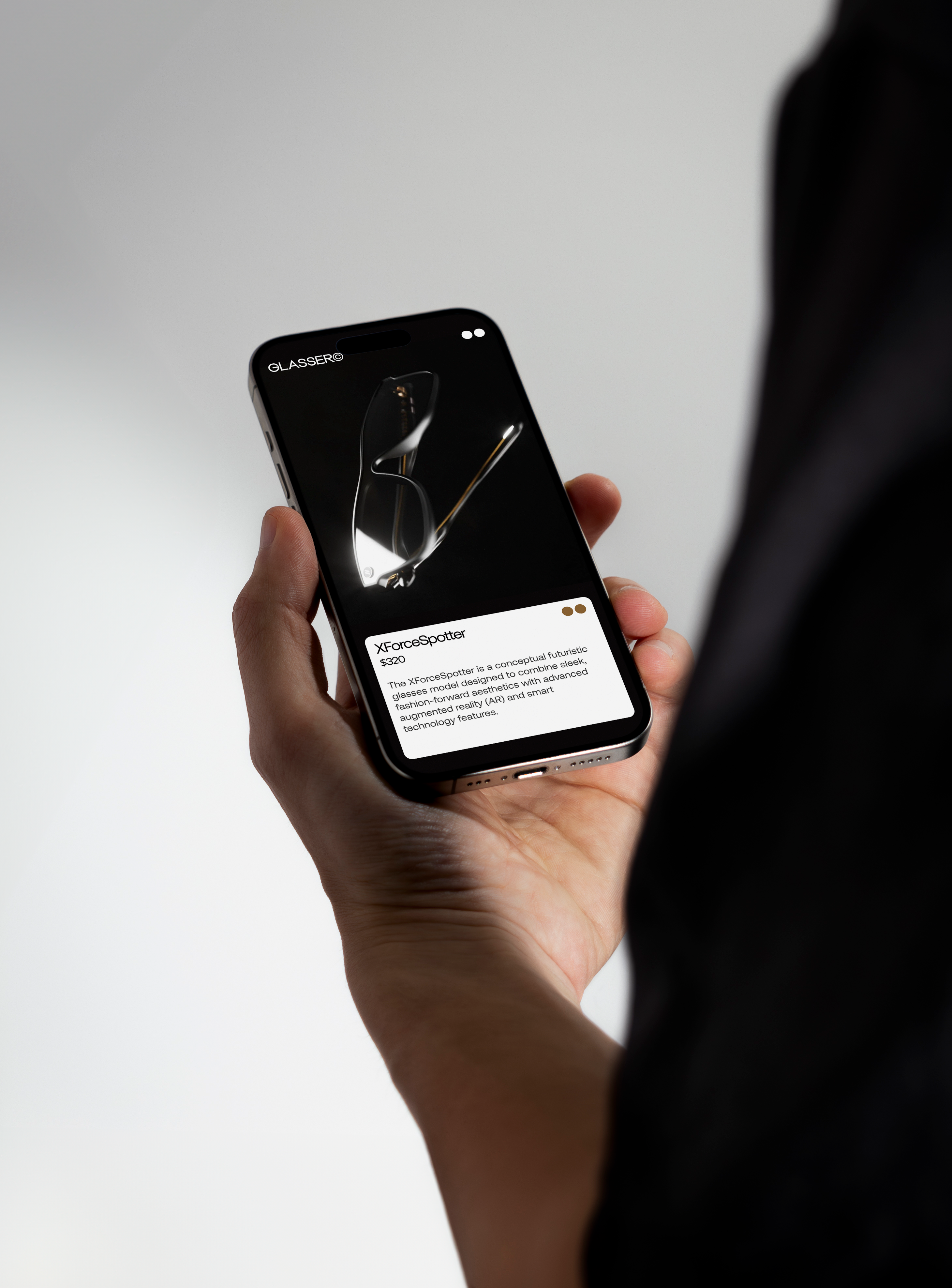 009/ Product Page - Spiral Glasses UI e commerce eyeglasses eyewear futuristicglasses glassess retail glasses shopify shopping ui