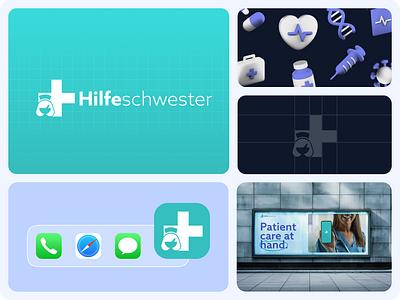 Hilfe Schwester | Mobile App app design digital health german healthcare health healthcare healthcare app healthtech hospital medical medical app medical logo medical uxui nurse patient patient app smart hospitals ui