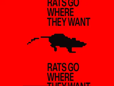 Urban Rats Message Poster anti system vibe contemporary message design activism graphic poster message message poster minimal layout political design poster culture protest graphic rat silhouette rebellious tone social commentary subversive imagery typographic art urban design urban rats visual impact