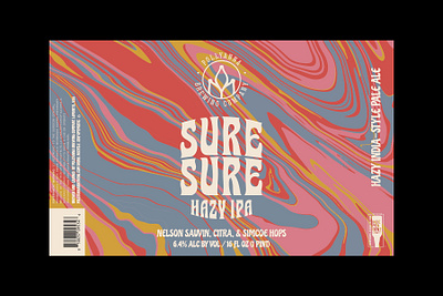 Sure Sure beer label graphic design label design