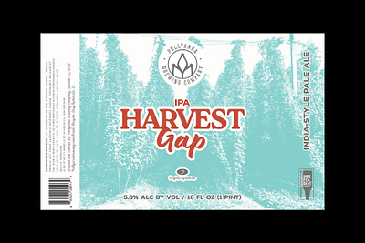Harvest Gap beer label graphic design label design