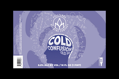 Cold Confusion beer label graphic design label design