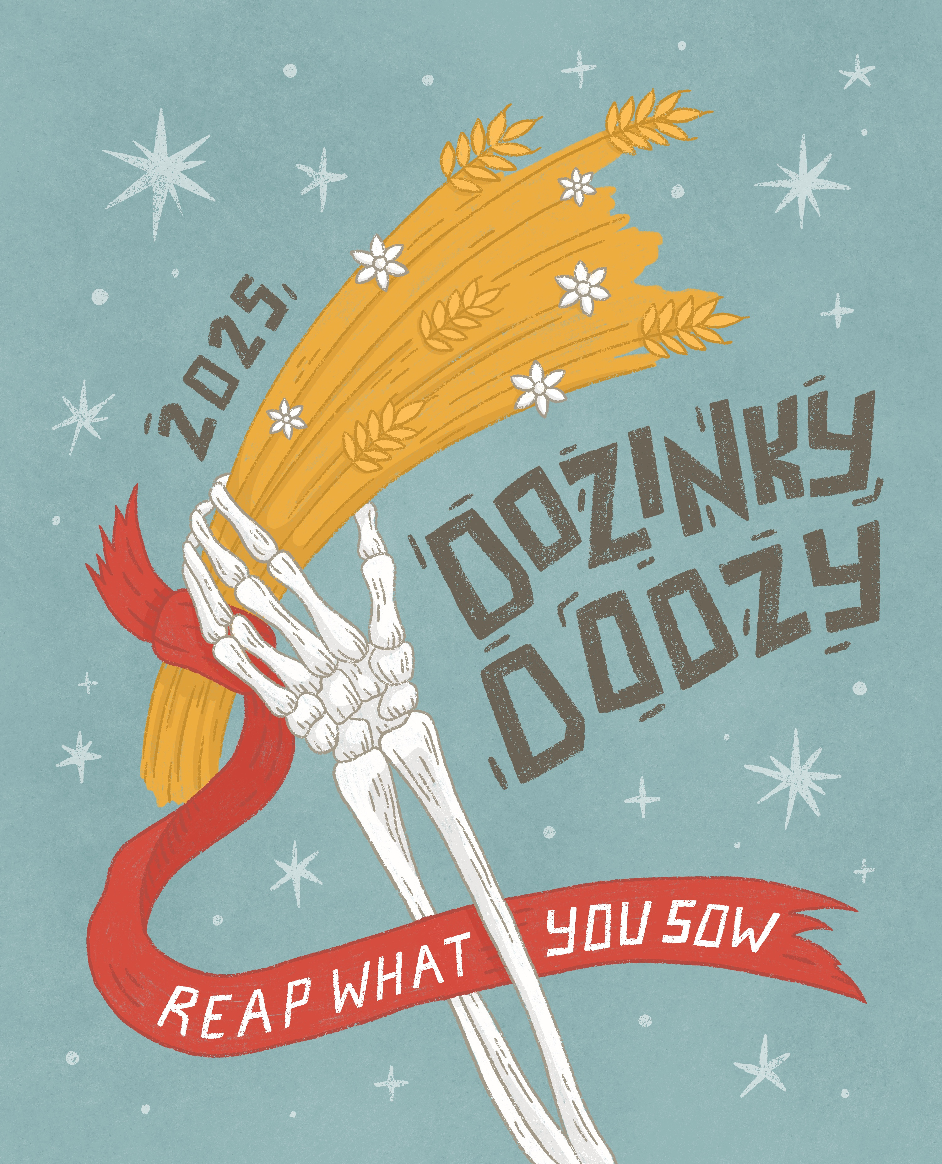 Dozinky Doozy gravel bike race poster art drawing hand drawn illustration procreate