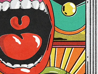 Pop Art Scream Explosion Illustration colorful contrast comic scream comic texture composition energetic layout explosion expressive face expressive poster graphic style halftone art hand drawn illustration loud graphics open mouth outlines pop culture pop illustration retro vibes scream stylized shout