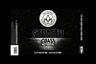 Stealth Coast beer label graphic design label design