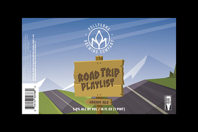 Road Trip Playlist beer label graphic design label design