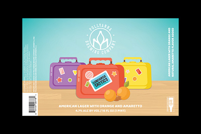 Lunchbox Tactics beer label graphic design label design