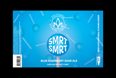 SMRT SMRT beer label graphic design label design