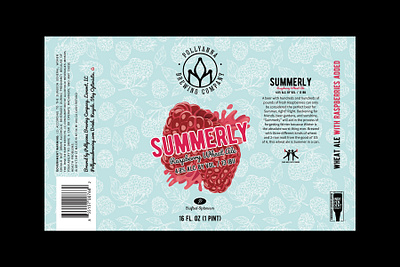 Summerly beer label graphic design label design