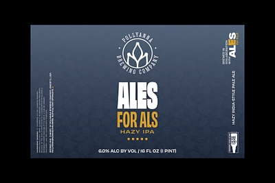 Ales for ALS beer label graphic design label design