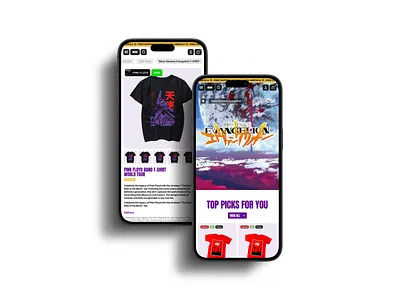 Hobbie Music UI Design (Mobile View) anime ui design anime website app design clothing website e commerce ui figma framer fun website design graphic design ui ui design ux website design website ui