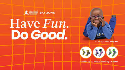 St. Jude x SkyZone Partnership email graphics graphic design print design social graphics web graphics