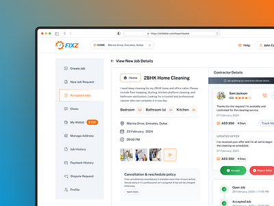 Household Service Management Web App app appdesign dashboard design figmadesign household management service ui webapp