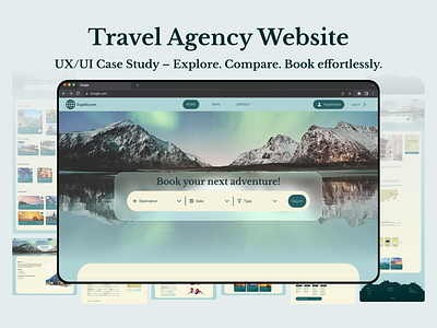 Travel Agency Website animation brand design prototype ui design ux design ux research website