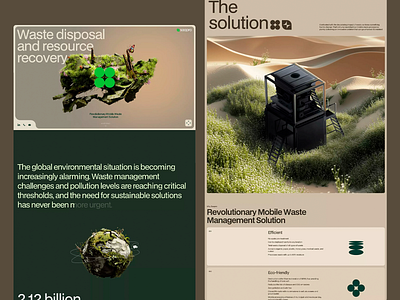 Eco Waste Management Platform Design conscious layout digital environment earth friendly eco design eco friendly green interface impact design innovative tech mission driven mobile platform planet focused platform design product awareness resource recovery sustainability sustainable system typography ui design ux design waste management