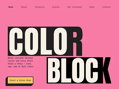 Color Block Hero Image 30 day challenge 30daychallenge 30daysofdesign hero image hero section ui web design website