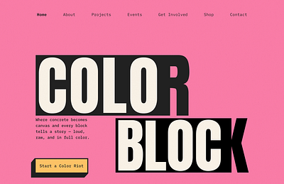 Color Block Hero Image 30 day challenge 30daychallenge 30daysofdesign hero image hero section ui web design website