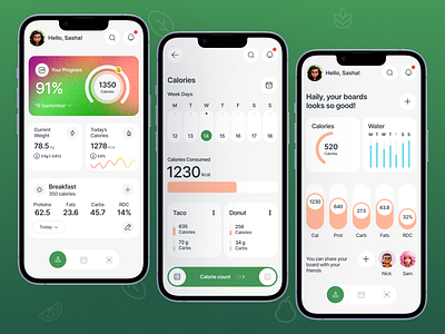 Calorie Tracking App ui ui design ux and ui uxui design challenge