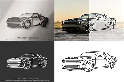 vehicles with line art style 3d design decorations line art lineart logo vector vehicle