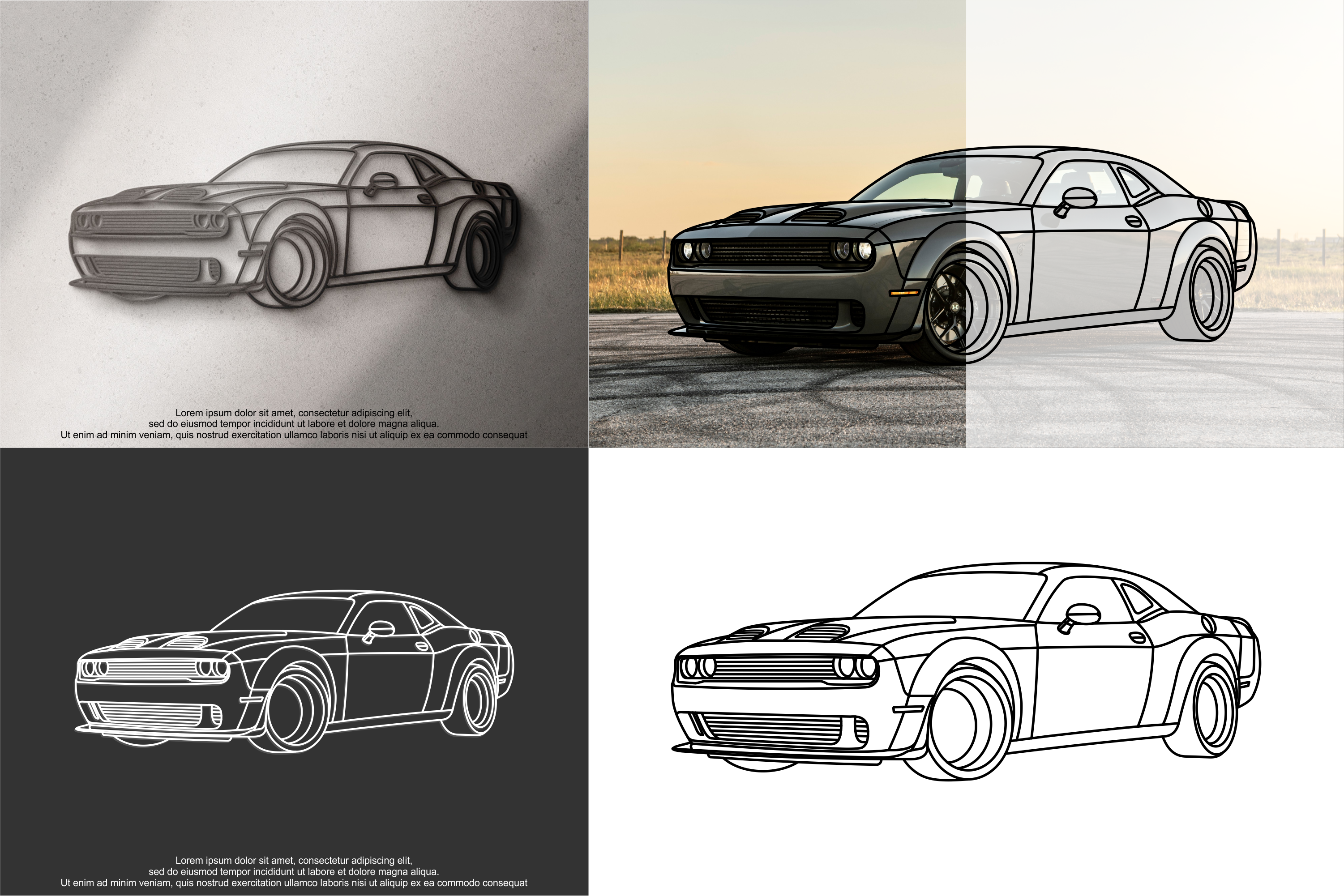Example of Draw Your Vehicle In Line Art