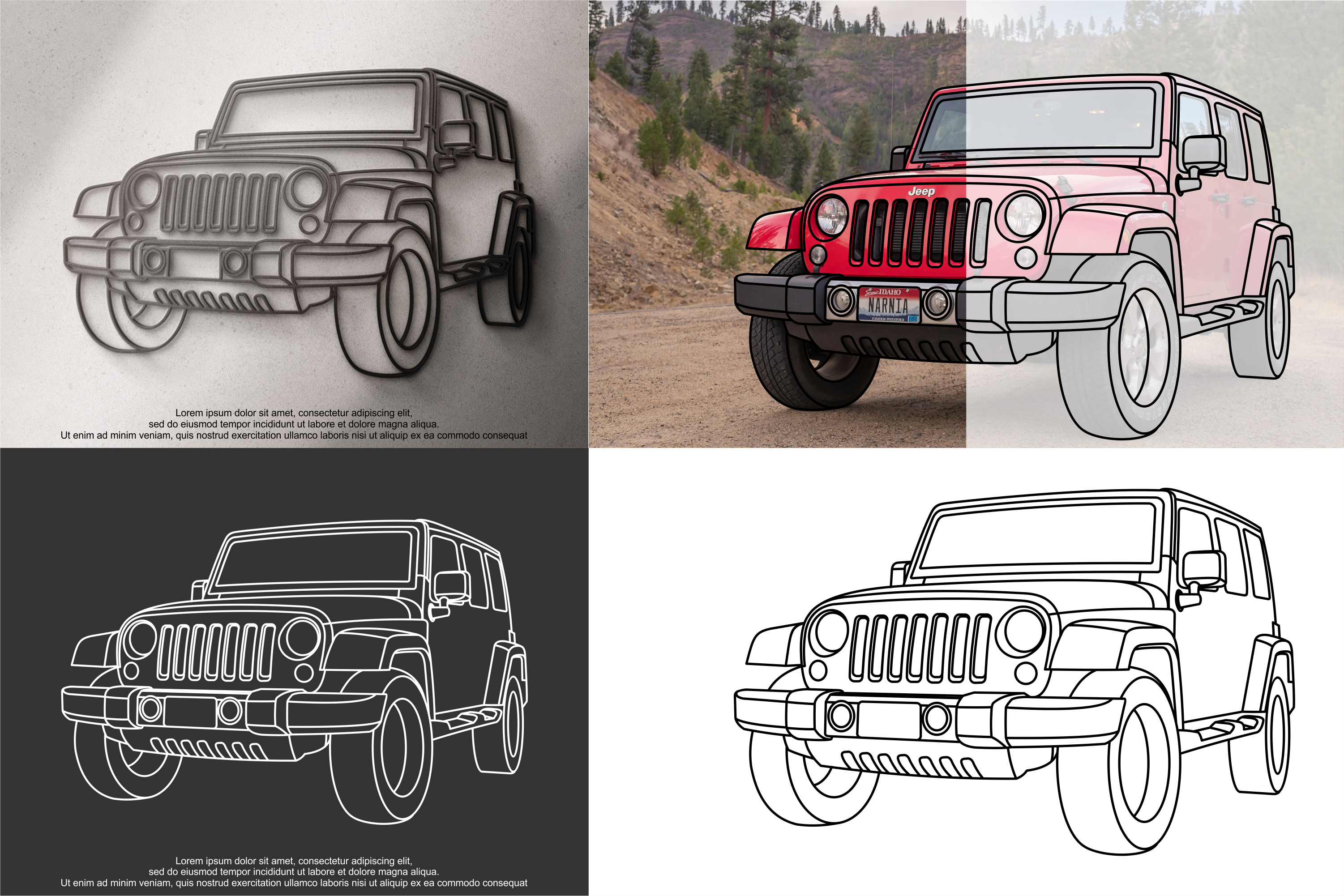 Example of Draw Your Vehicle In Line Art