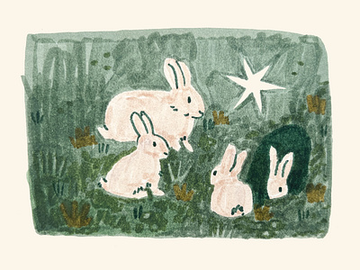 sketchbook bunnies animal illustration brush pen illustration marker illustration sketchbook