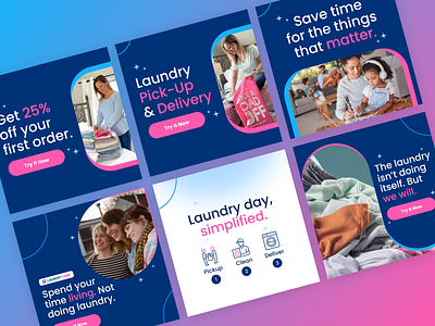 Laundry Care // Facebook Ads ad design branding graphic design