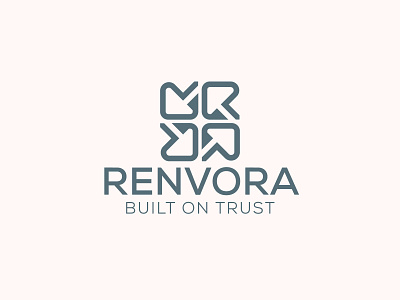 Renvora Logo Design brand identity branding building logo icon identity letter logo logo designer logo mark logodesign logos r letter logo r logo real estate logo symbol typography vector
