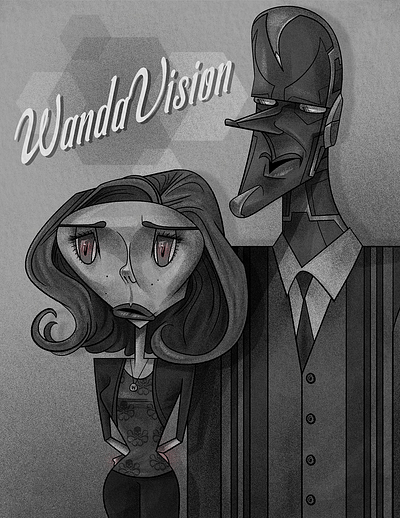 WANDAVISION adobe photoshop adobe suite art artwork avengers caricature cinema design digital digital art drawing graphic graphic design illustration illustrator marvel photoshop wanda wandavision