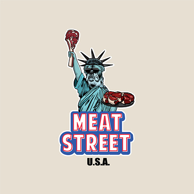 Meat street new logo brand identity branding creative design creative logo design graphic design illustration logo logo design meat street