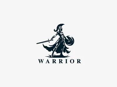 Warrior Logo ben naveed brand branding knight logo logo design logo for sale soldier spartan swordman troy valkyrie viking viking logo viking warrior viking woman warrior warrior logo warrior logo design warrior woman