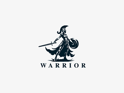 Warrior Logo ben naveed knight logo logo design logo for sale soldier spartan sword swordman troy warrior warrior logo warrior logo design warrior woman