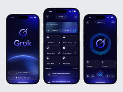 Grok AI Assistent Redesign ai ai app ai app design app design mobile app