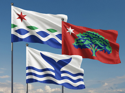 MA State Flags coast elm flag flags massachusetts state state flag tree vexillology whale