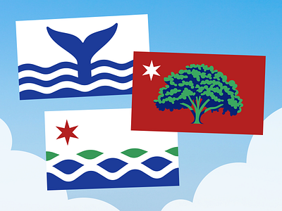 MA State Flags coast elm flag flags massachusetts state state flag tree vexillology whale