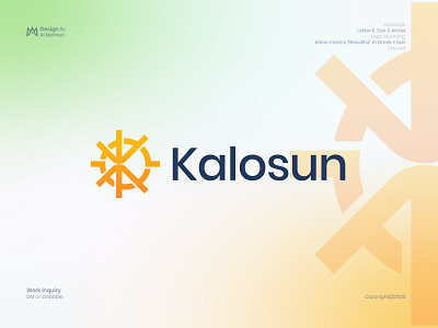 Letter K, Sun and Arrow Solar Energy Logo arrow logo branding dynamic logo energy logo identity letter k logo letter mark logo logo design logo designer logo icon logo mark marca modern logo power logo renewal energy logo sun logo symbol technology logo