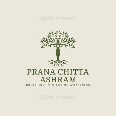 Prana Chitta Ashram Logo graphic design logo