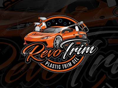 Auto Detailing Product Logo Design with Sports Car Illustration auto detailing logo auto detailing product logo automotive logo car care brand logo car cleaning tools car detail vector car detailing logo custom car logo detailing accessories branding detailing product logo logo for trim gel logo with polisher and spray luxury car detailing logo mobile detailing logo modern car brand logo pressure washer logo sports car logo design vehicle care logo