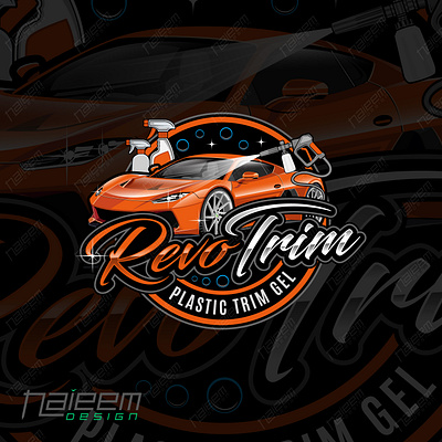Auto Detailing Product Logo Design with Sports Car Illustration auto detailing logo auto detailing product logo automotive logo car care brand logo car cleaning tools car detail vector car detailing logo custom car logo detailing accessories branding detailing product logo logo for trim gel logo with polisher and spray luxury car detailing logo mobile detailing logo modern car brand logo pressure washer logo sports car logo design vehicle care logo