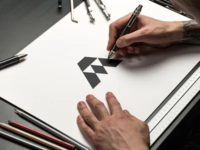 A Logo design from sketch art branding graphic design icon logo logos mark monogram monogram logo sign simple sketch symbol ui unique