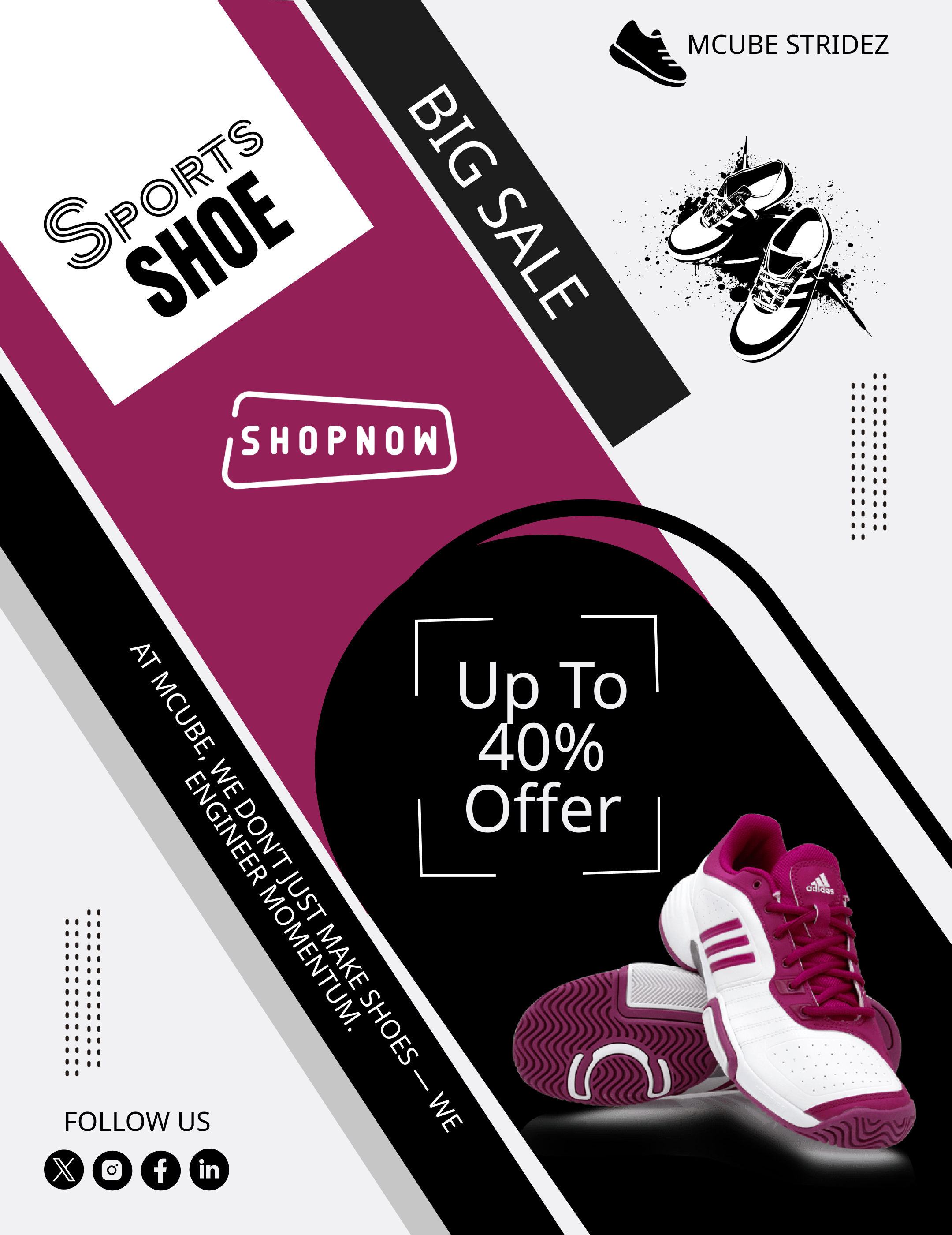 Sports Shoe Poster Design 3d animation branding design figma graphic design illustration logo motion graphics sports product flyer ui website