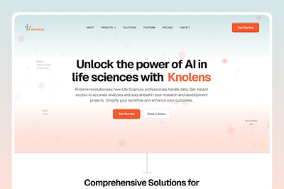 Hero Section for Life Sciences SaaS ai website gradient website hero section life sciences saas hero saas website web design website design