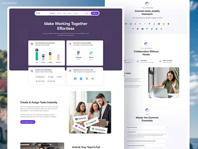 Pictll Team Management Website analytics crm website homepage design saas landing page saas website team management ui web design website design