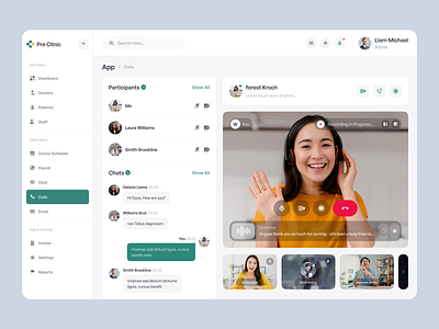 Hospital Management Dashboard | Calls Page callspage dashboarddesign doctor doctorportal health tracking healthcareui hospitaldashboard medical care medical tracking app medical website medicaldashboard online medicine telemedicine uidesign uxdesign videocallui voicecallui web web design