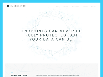 Cyberhaven – Enterprise Cybersecurity Web Design user experience