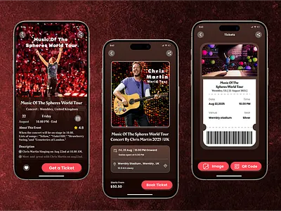 Concert App app booking concert event figma ui ux