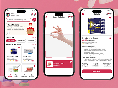 Medicine Delivery App app concept delivery figma medical medicine ui ux