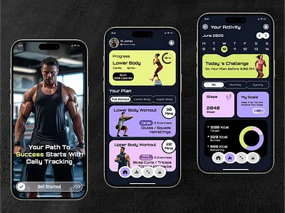Gym App activity app calories figma gym ui ux