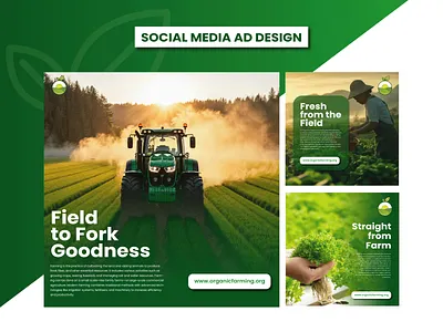 Organic Farming – Social Media Ad Design ads adverticement brand branddesign branding creative creative design design dribbble farm farming graphic design illustration popular popular shot shot social social media social media ad ui